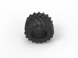 Tractor tire 14 Scale 1 to 25 3D Print Model