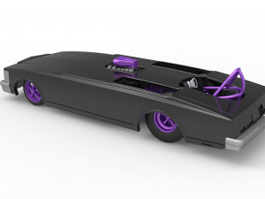 Front engine old school dragster with shell Version 2 Scale 1 to 25 Modelo de Impressão 3D