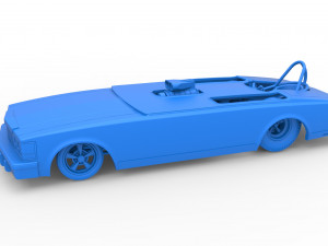Front engine old school dragster with shell Version 2 Scale 1 to 25 Modelo de Impressão 3D
