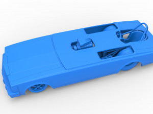 Front engine old school dragster with shell Version 2 Scale 1 to 25 Modelo de Impressão 3D
