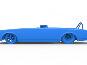 Front engine old school dragster with shell Version 2 Scale 1 to 25 Modelo de Impressão 3D