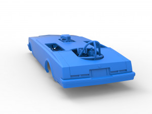 Front engine old school dragster with shell Version 2 Scale 1 to 25 Modelo de Impressão 3D