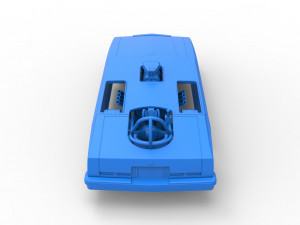 Front engine old school dragster with shell Version 2 Scale 1 to 25 Modelo de Impressão 3D