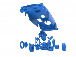 Front engine old school dragster with shell Version 2 Scale 1 to 25 Modelo de Impressão 3D