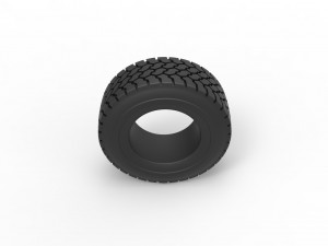 Truck tire 3 Scale 1 to 25 3D Print Model
