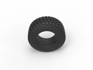 Truck tire 3 Scale 1 to 25 3D Print Model