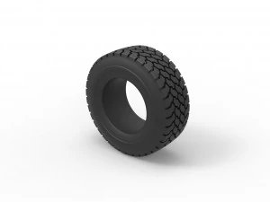 Truck tire 3 Scale 1 to 25 3D Print Model