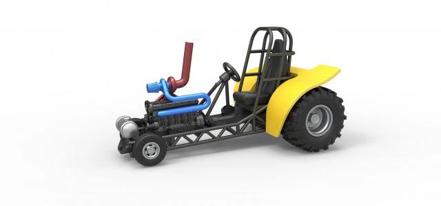 Mini Rod pulling tractor 8 Scale 1 to 25 3D Print Model .c4d .max .obj .3ds .fbx .stl .blend 
