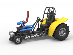 Mini Rod pulling tractor 8 Scale 1 to 25 3Dプリントモデル