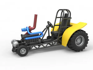 Mini &Ccedil;ubuk &ccedil;ekme trakt&ouml;r&uuml; 8 &Ouml;l&ccedil;ek 1'den 25'e 3D Baskı Modeli