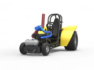 Mini Rod pulling tractor 8 Scale 1 to 25 3D Print Model
