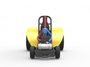 Mini Rod pulling tractor 8 Scale 1 to 25 3D 打印模型