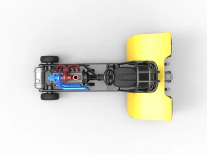 Mini Rod pulling tractor 8 Scale 1 to 25 3D Print Model