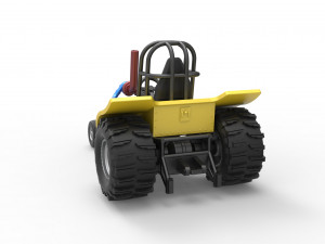 Mini Rod pulling tractor 8 Scale 1 to 25 3D 打印模型