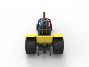 Mini Rod pulling tractor 8 Scale 1 to 25 3D Print Model