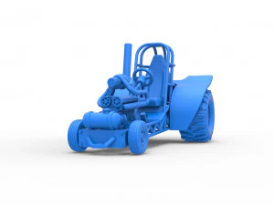Mini Rod pulling tractor 8 Scale 1 to 25 3D Print Model