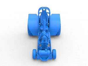 Mini Rod pulling tractor 8 Scale 1 to 25 3D 打印模型