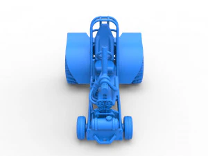 Mini Rod pulling tractor 8 Scale 1 to 25 3D Print Model