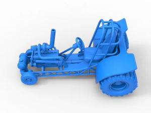 Mini Rod pulling tractor 8 Scale 1 to 25 3D Print Model