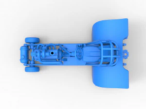 Mini Rod pulling tractor 8 Scale 1 to 25 3D Print Model