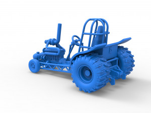Mini Rod pulling tractor 8 Scale 1 to 25 3D 打印模型