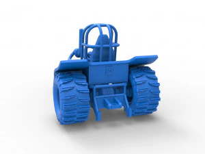 Mini Rod pulling tractor 8 Scale 1 to 25 3D Print Model