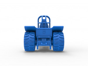 Mini Rod pulling tractor 8 Scale 1 to 25 3D 打印模型
