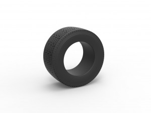 Super single semi tire 3 Scale 1 to 25 3D प्रिंट मॉडल
