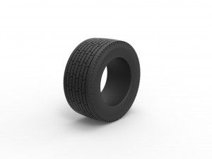 Super single semi tire 3 Scale 1 to 25 3D प्रिंट मॉडल