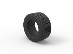 Super single semi tire 3 Scale 1 to 25 3D प्रिंट मॉडल