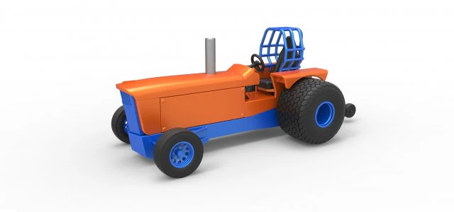 Tractor dragster concept Scale 1 to 25 3D Print Model .c4d .max .obj .3ds .fbx .stl .blend 