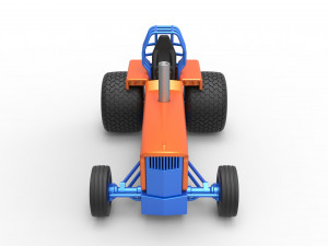 Tractor dragster concept Scale 1 to 25 Model Cetak 3D