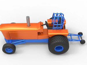 Tractor dragster concept Scale 1 to 25 3D Print Model