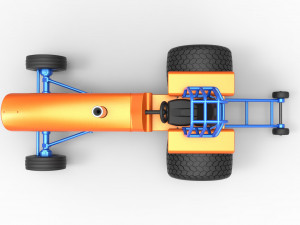 Tractor dragster concept Scale 1 to 25 Model Cetak 3D
