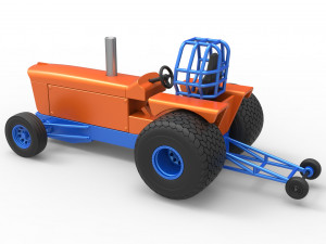 Tractor dragster concept Scale 1 to 25 Model Cetak 3D