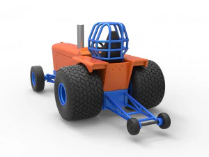 Tractor dragster concept Scale 1 to 25 3D Print Model