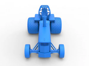 Tractor dragster concept Scale 1 to 25 3D Print Model