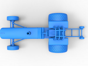 Tractor dragster concept Scale 1 to 25 Model Cetak 3D