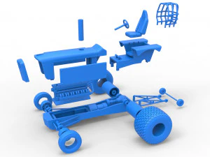 Tractor dragster concept Scale 1 to 25 3D Print Model