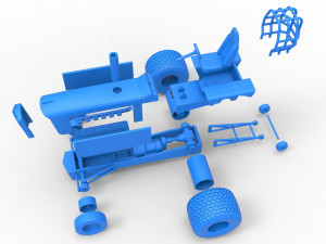 Tractor dragster concept Scale 1 to 25 Model Cetak 3D