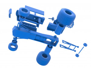 Tractor dragster concept Scale 1 to 25 Model Cetak 3D