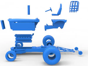 Tractor dragster concept Scale 1 to 25 3D Print Model