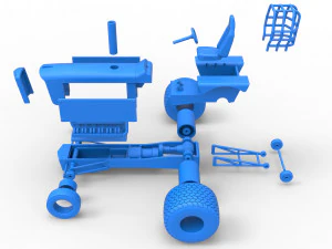 Tractor dragster concept Scale 1 to 25 3D Print Model