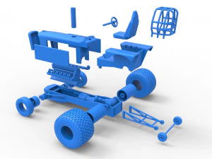 Tractor dragster concept Scale 1 to 25 3D Print Model