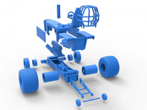 Tractor dragster concept Scale 1 to 25 3D Print Model