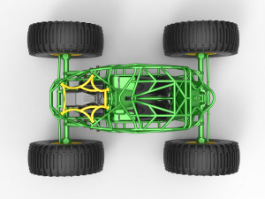 Rock bouncer on low-pressure wheels Scale 1 to 25 Model Cetak 3D