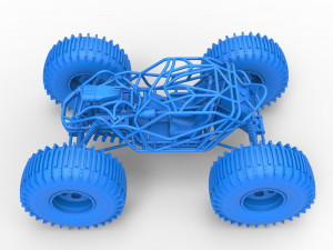 Rock bouncer on low-pressure wheels Scale 1 to 25 Model Cetak 3D