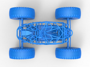 Rock bouncer on low-pressure wheels Scale 1 to 25 Model Cetak 3D