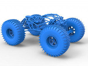 Rock bouncer on low-pressure wheels Scale 1 to 25 Model Cetak 3D