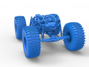 Rock bouncer on low-pressure wheels Scale 1 to 25 Model Cetak 3D